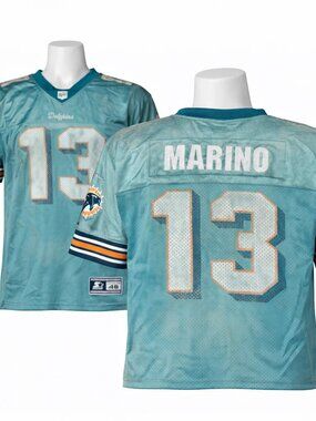 Vintage 1995 Dan Marino Miami Dolphins Jersey Starter Jersey Size 48/L NFL USED